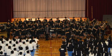 Wind ensemble at school festival